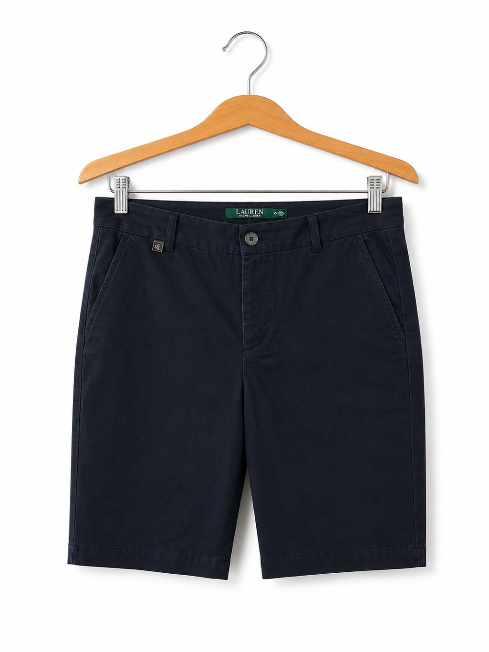 Lauren Ralph Lauren Black Bermuda Chino Shorts Womenβs Size 6 Tailored Preppy